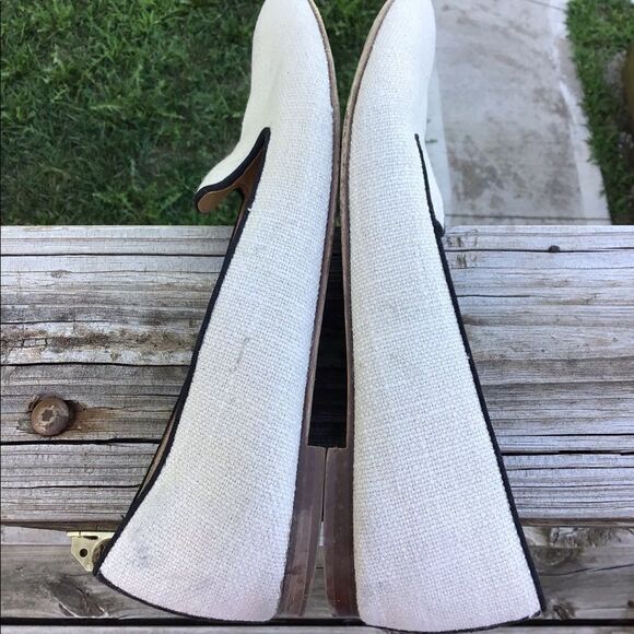 J. Crew White Fabric Flats Size 101/2 - Picture 3 of 10